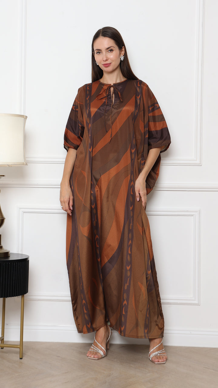Celestial Mocha Elegance Kaftan