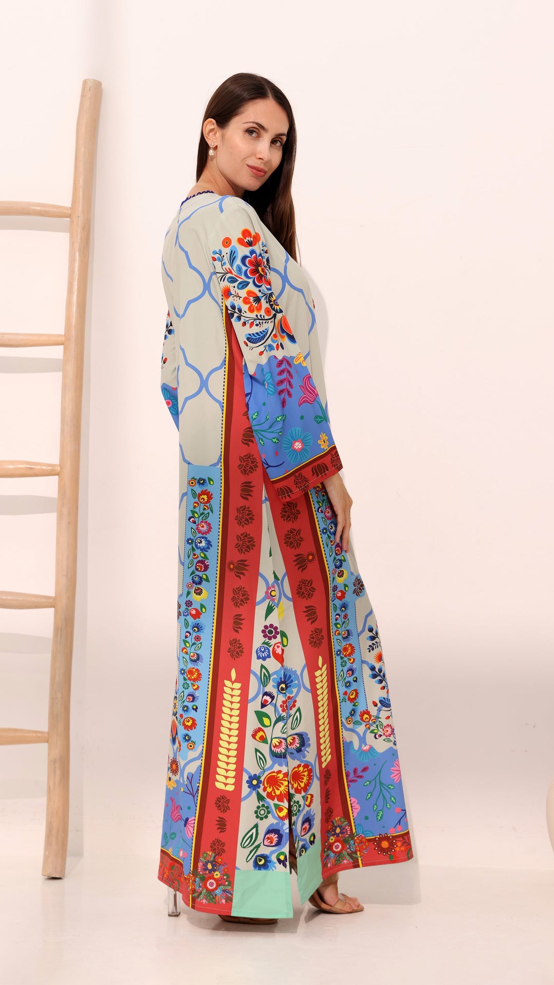 Vibrant Oasis Kaftan Dress