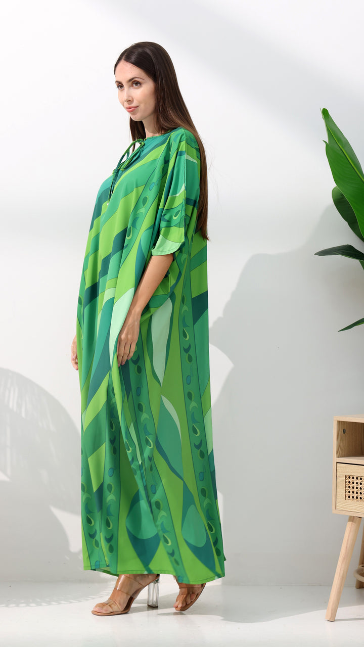 Celestial Green Elegance Kaftan