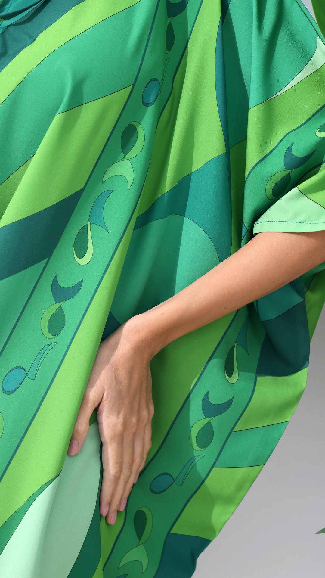 Celestial Green Elegance Kaftan