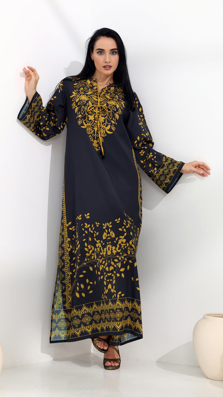 Elaren Onyx Kaftan Dress