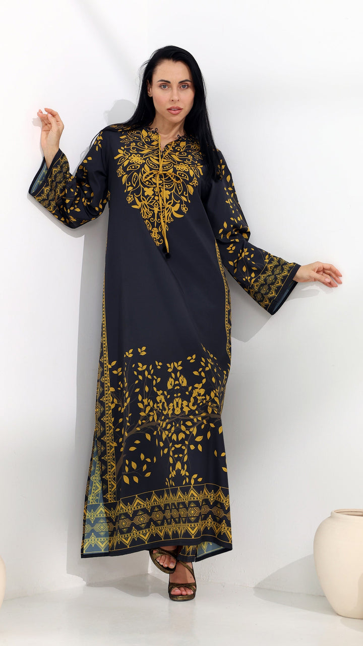 Elaren Onyx Kaftan Dress