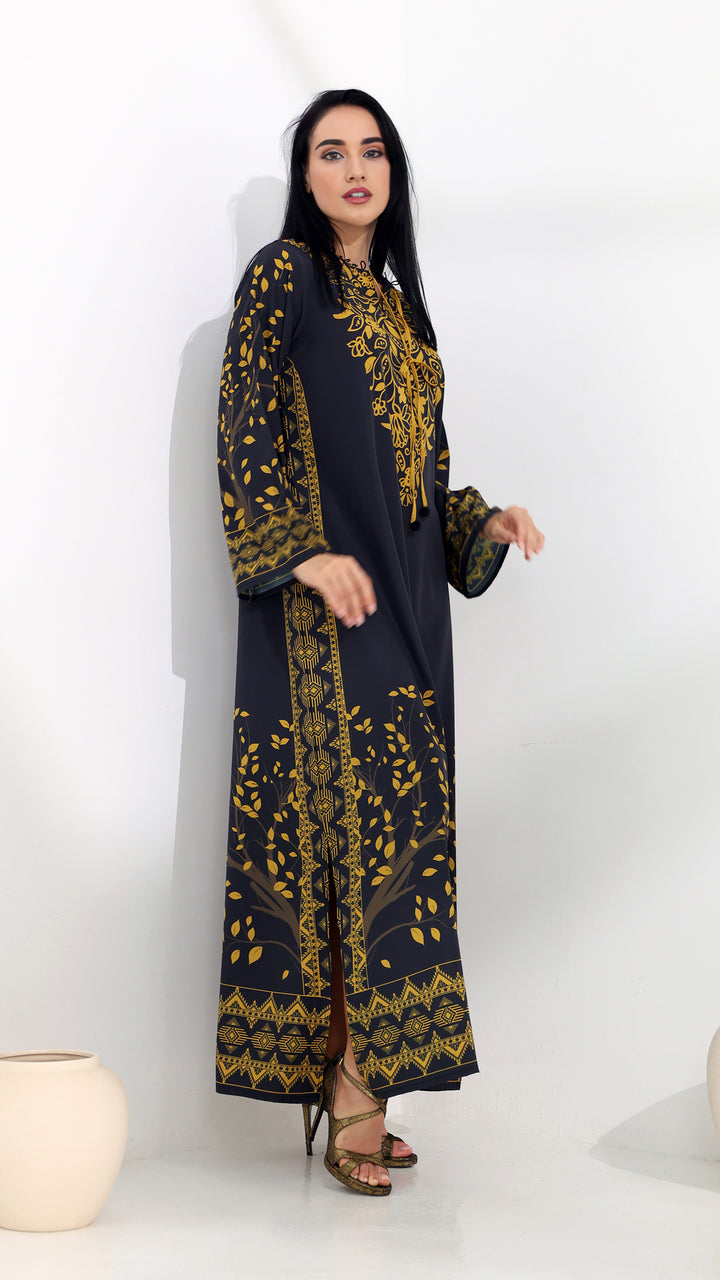 Elaren Onyx Kaftan Dress