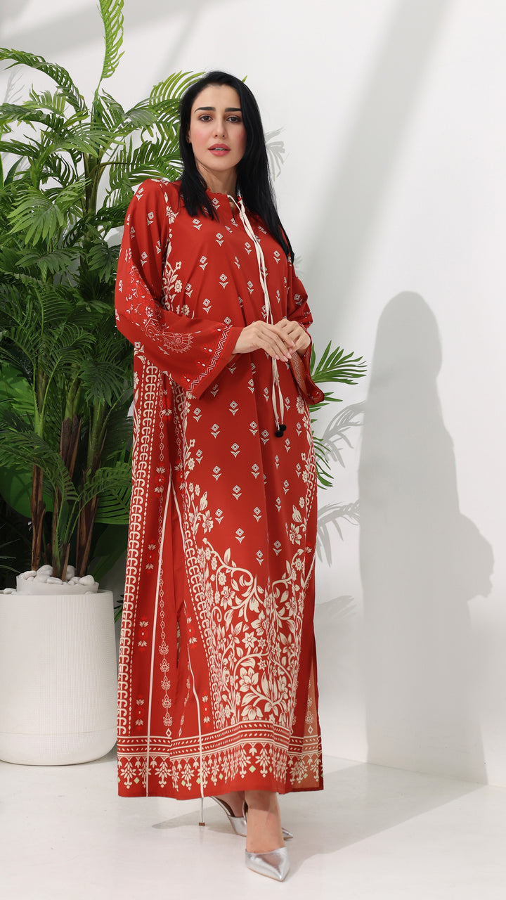 Zephara Garnet Kaftan Dress