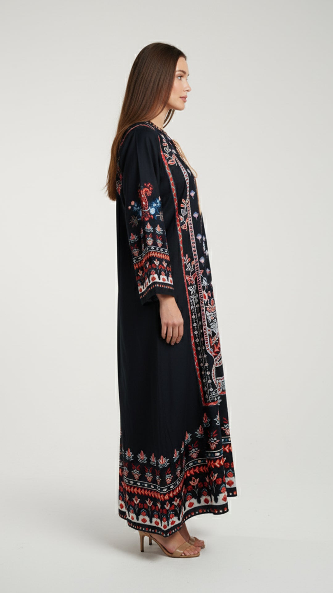 Onyx Ornament Kaftan Dress