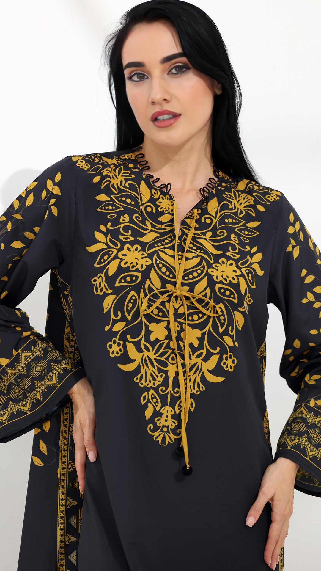 Elaren Onyx Kaftan Dress