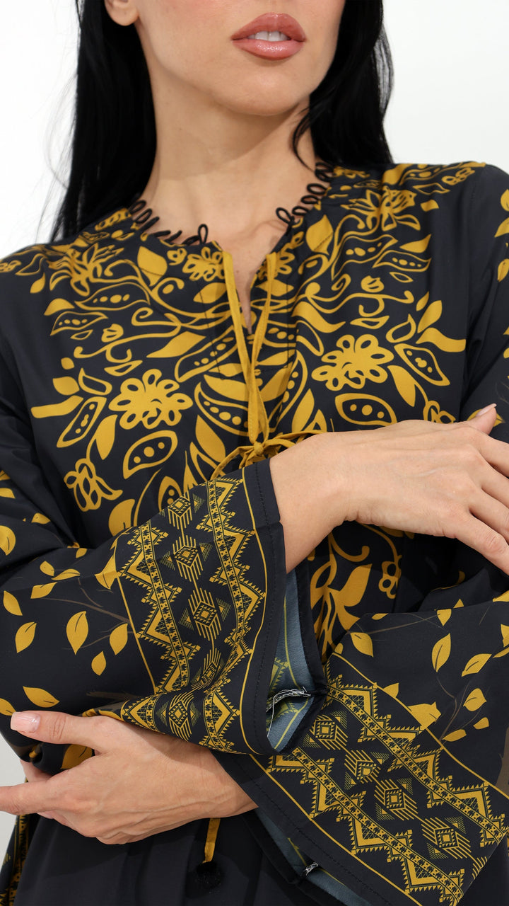 Elaren Onyx Kaftan Dress